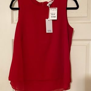 Red tank top blouse